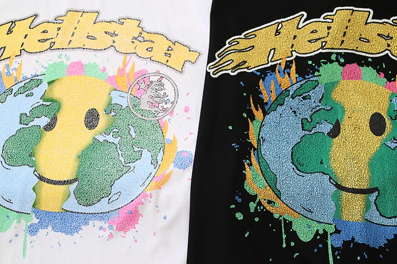 523# Hellstar T ：240 32 ：White Black Sizes：S M L XL